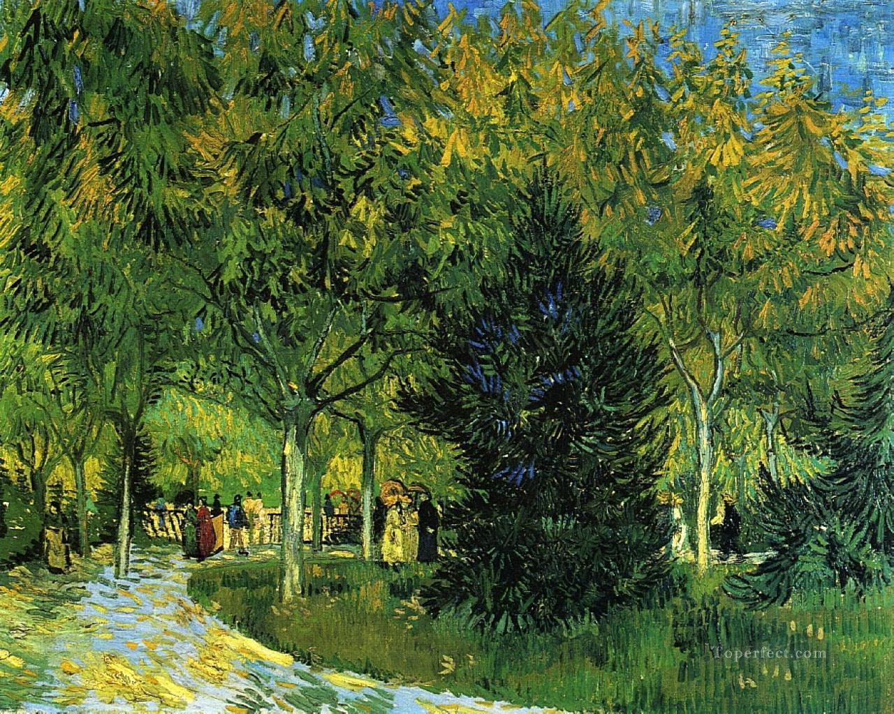 Avenida en el parque Vincent van Gogh Pintura al óleo